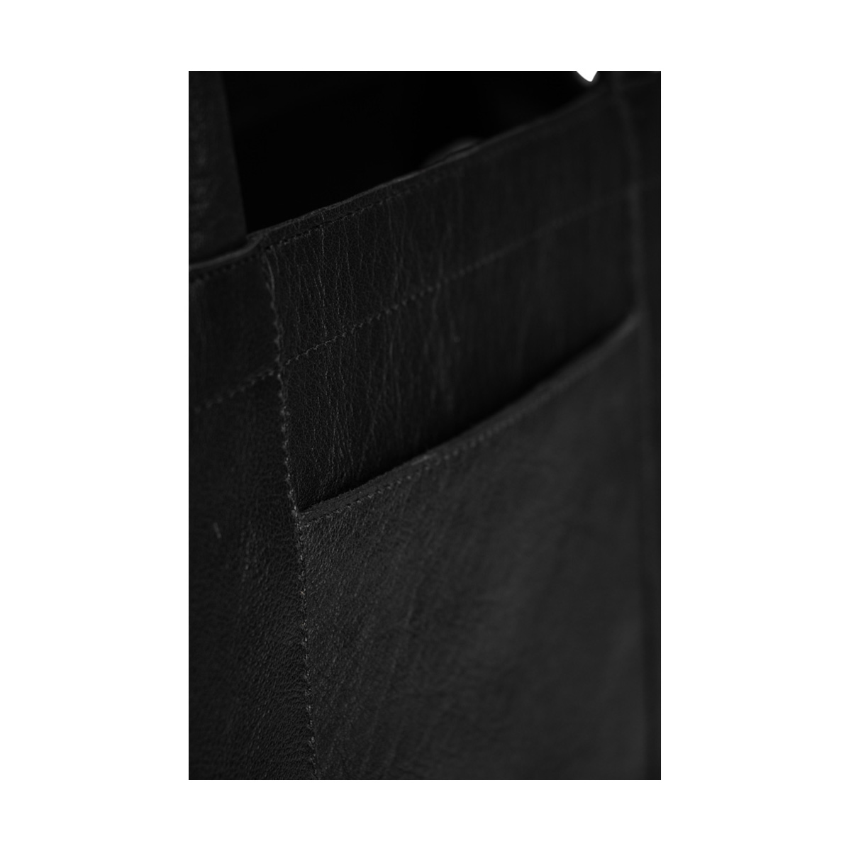 Leder shopper Bina Black