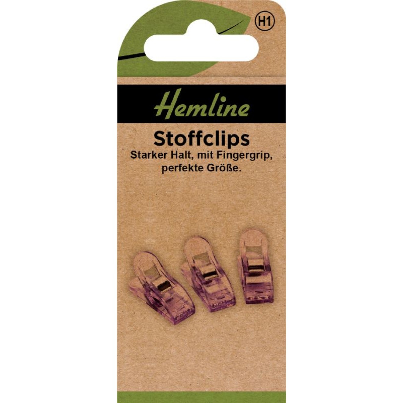 Stoffclips lila 20 St
