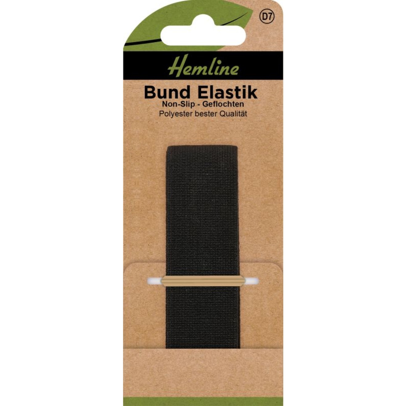 Bund Elastik Non-Slip 25 mm x 1 m schwarz