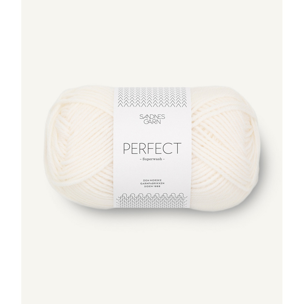 Wolle Sandnes Garn creme Perfect 100m 50g