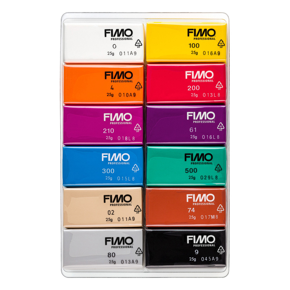 Modelliermasse-Set Fimo professional 12x25g Basic Colours