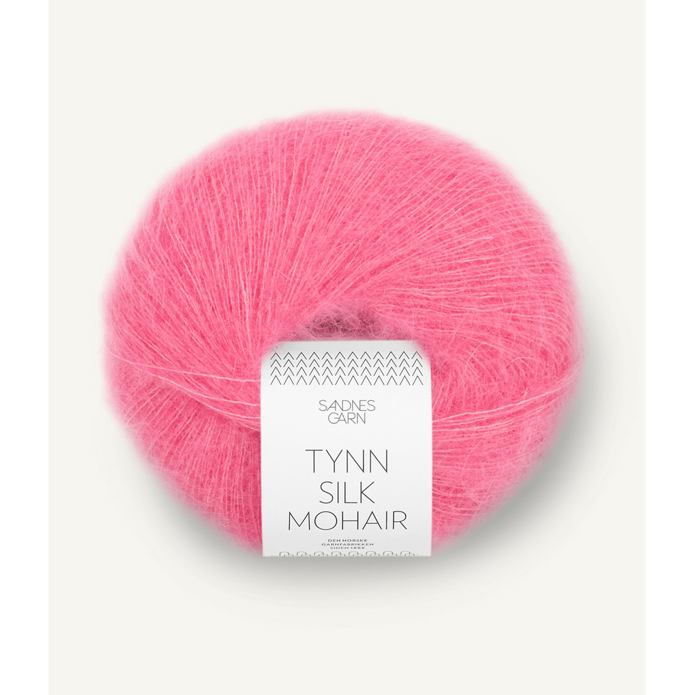 Wolle Sandnes Garn bubblegum pink Tynn Silk Mohair  212m 25g