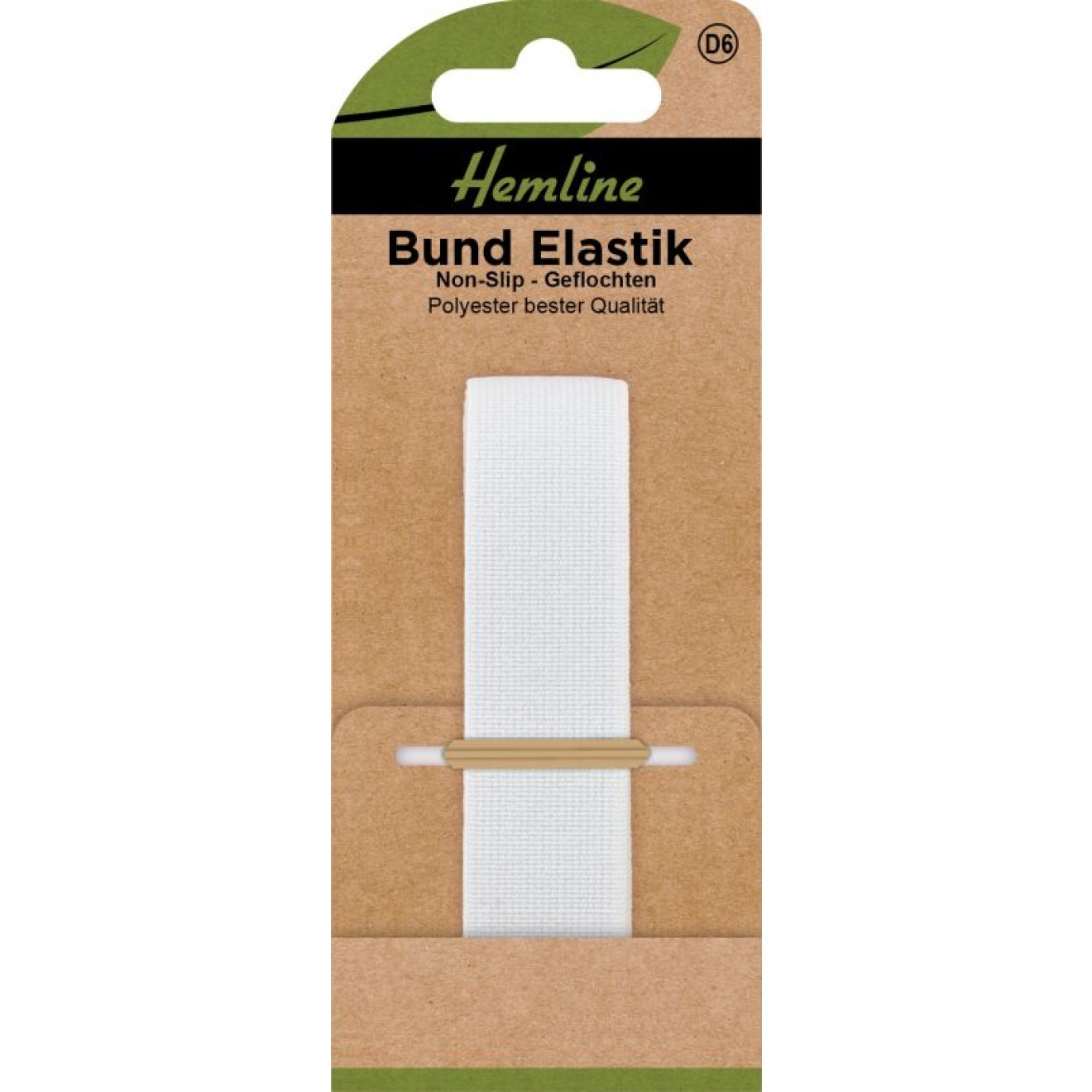 Bund Elastik Non-Slip 20 mm x 1 m weiß