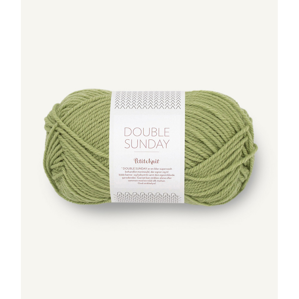 Wolle Sandnes Garn green tea Double Sunday by PetiteKnit 108m 50g