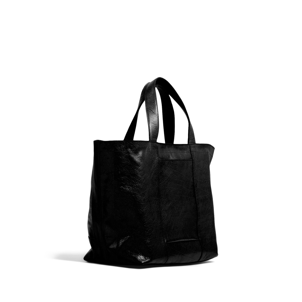 Ledertasche mit Henkel Hiba Black