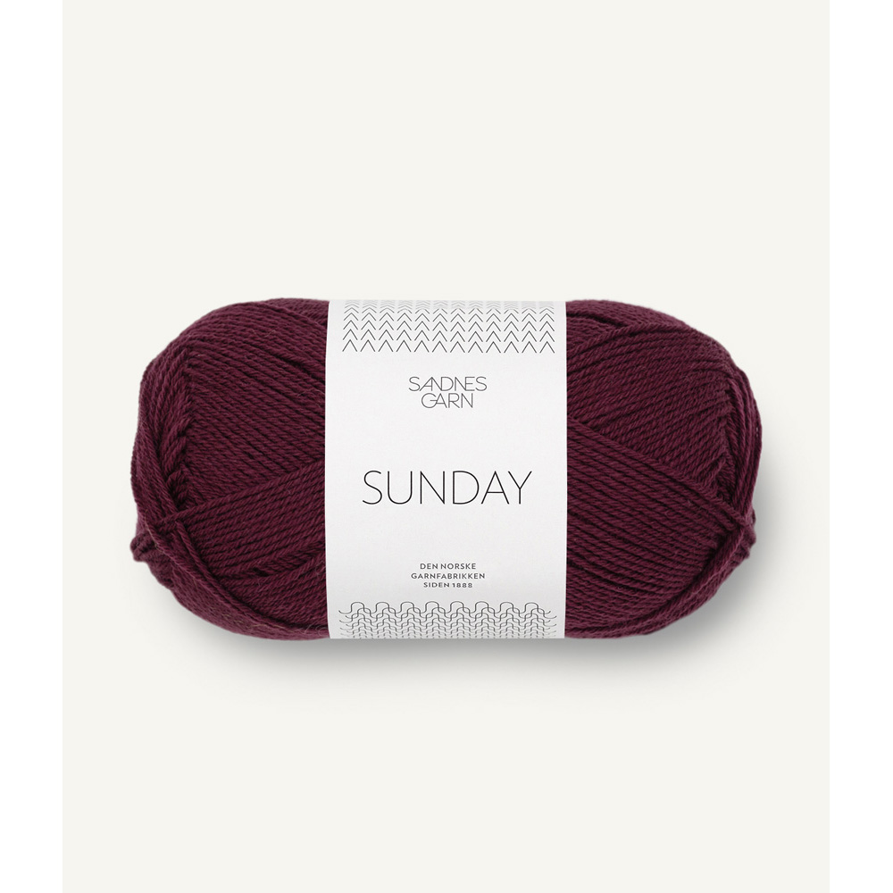 Wolle Sandnes Garn deep burgundy Sunday 235m 50g