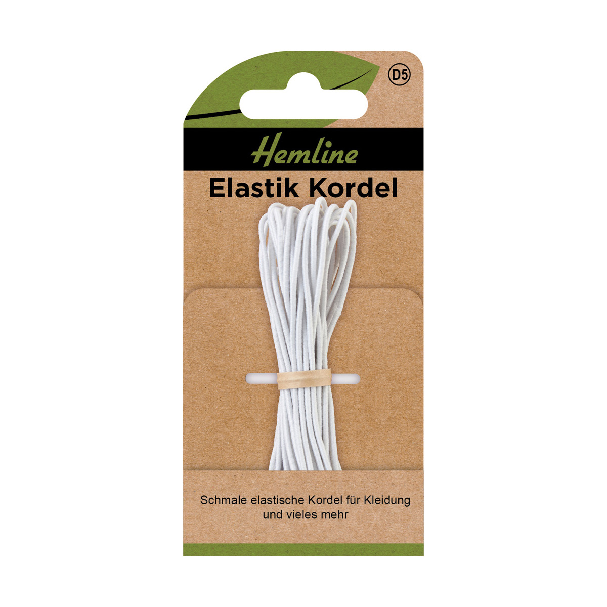 Elastik Kordel 1,3 mm x 4,5 m weiß