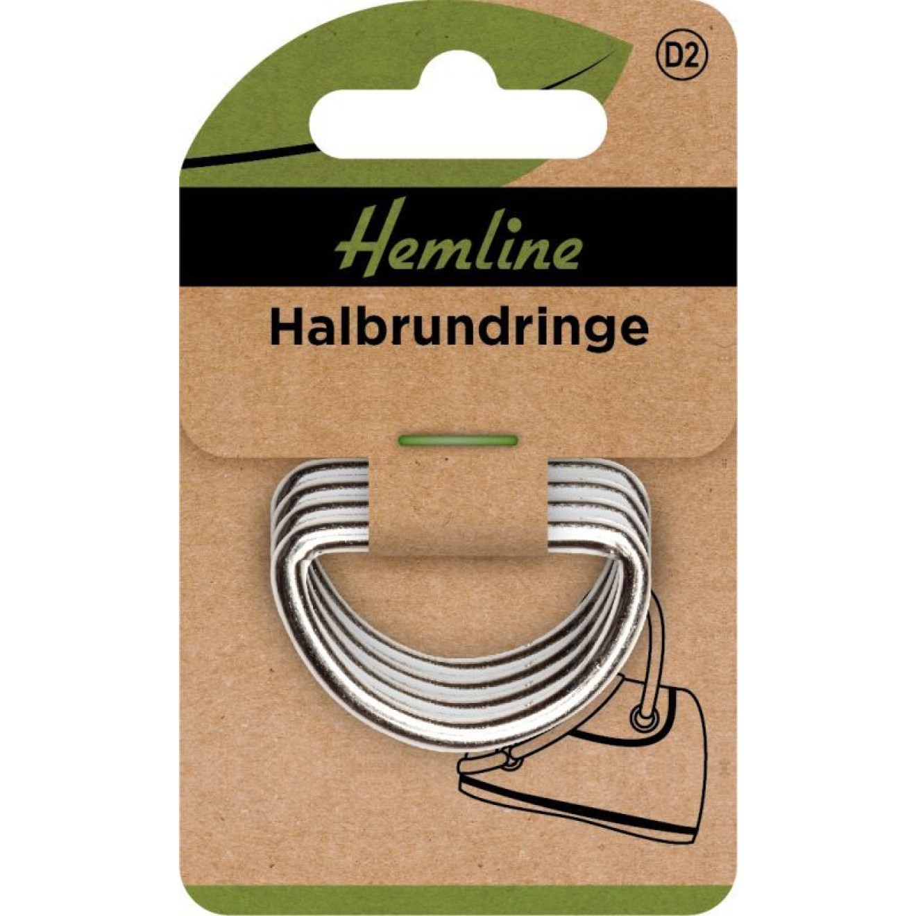 D-Ringe 32 mm silber 3 St