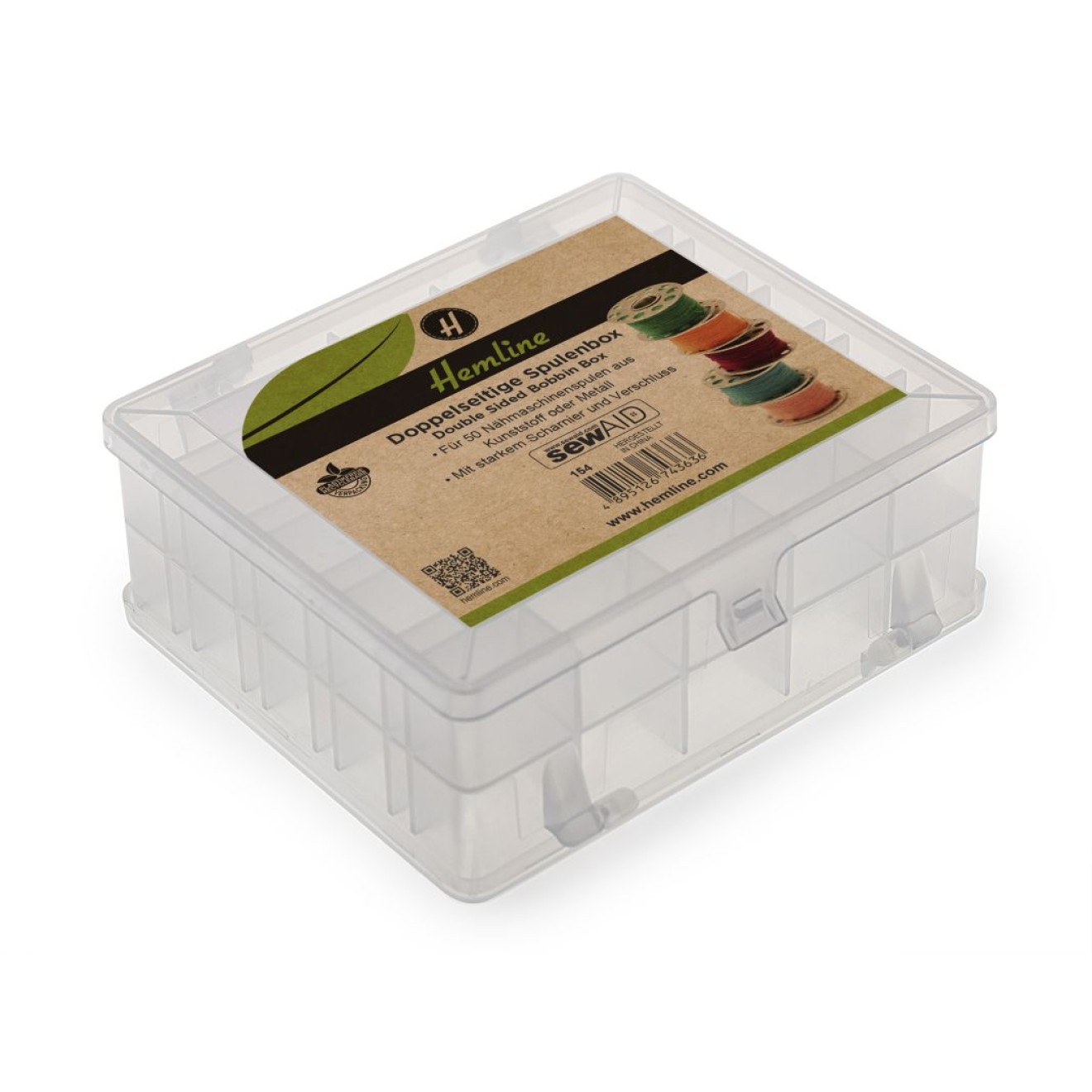 Spulenbox doppelseitig 12x11x4,7 cm