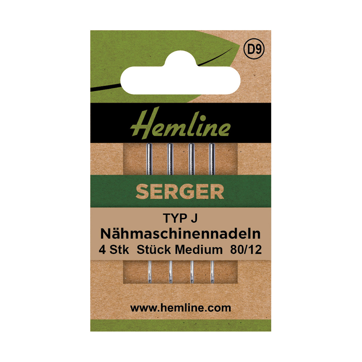 Nähmaschinennadeln Serger Typ J Medium 80/12 4 Stück