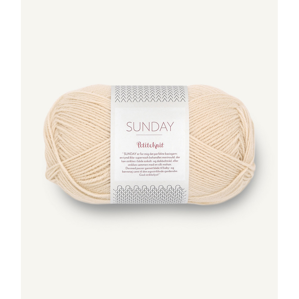 Wolle Sandnes Garn almond Sunday by PetiteKnit  235m 50g