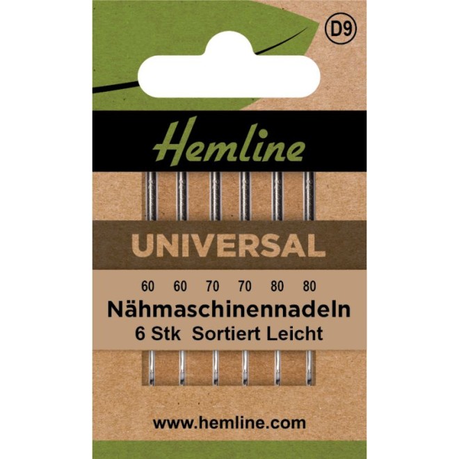 Nähmaschinennadeln Universal Leicht sortiert 6 Stück