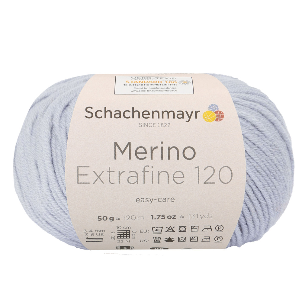 Wolle Schachenmayr silberblau Merino Extrafine  120m 50g