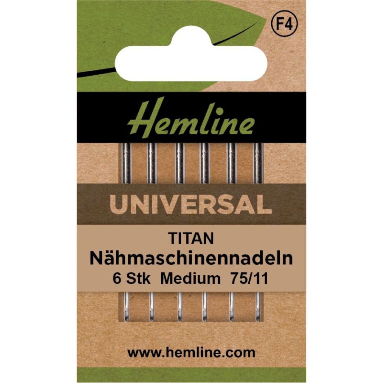 Nähmaschinennadeln Universal Titian Medium 75/11 6 Stück