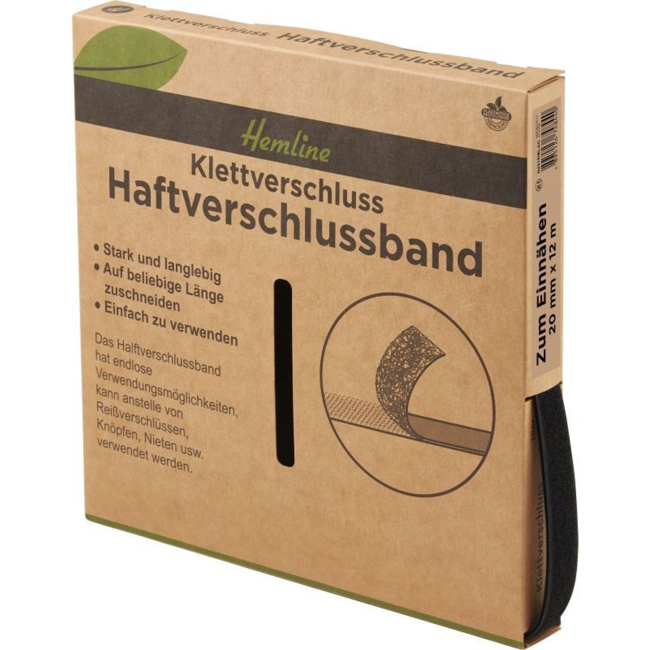 Klettverschluß zum Einnähen 20mm x 12m schwarz 1 St