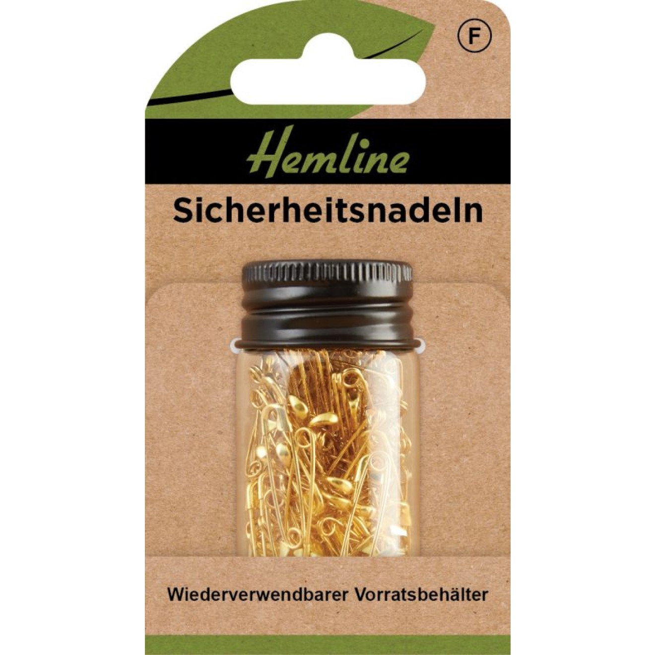 Sicherheitsnadeln 23 mm gold 100 St