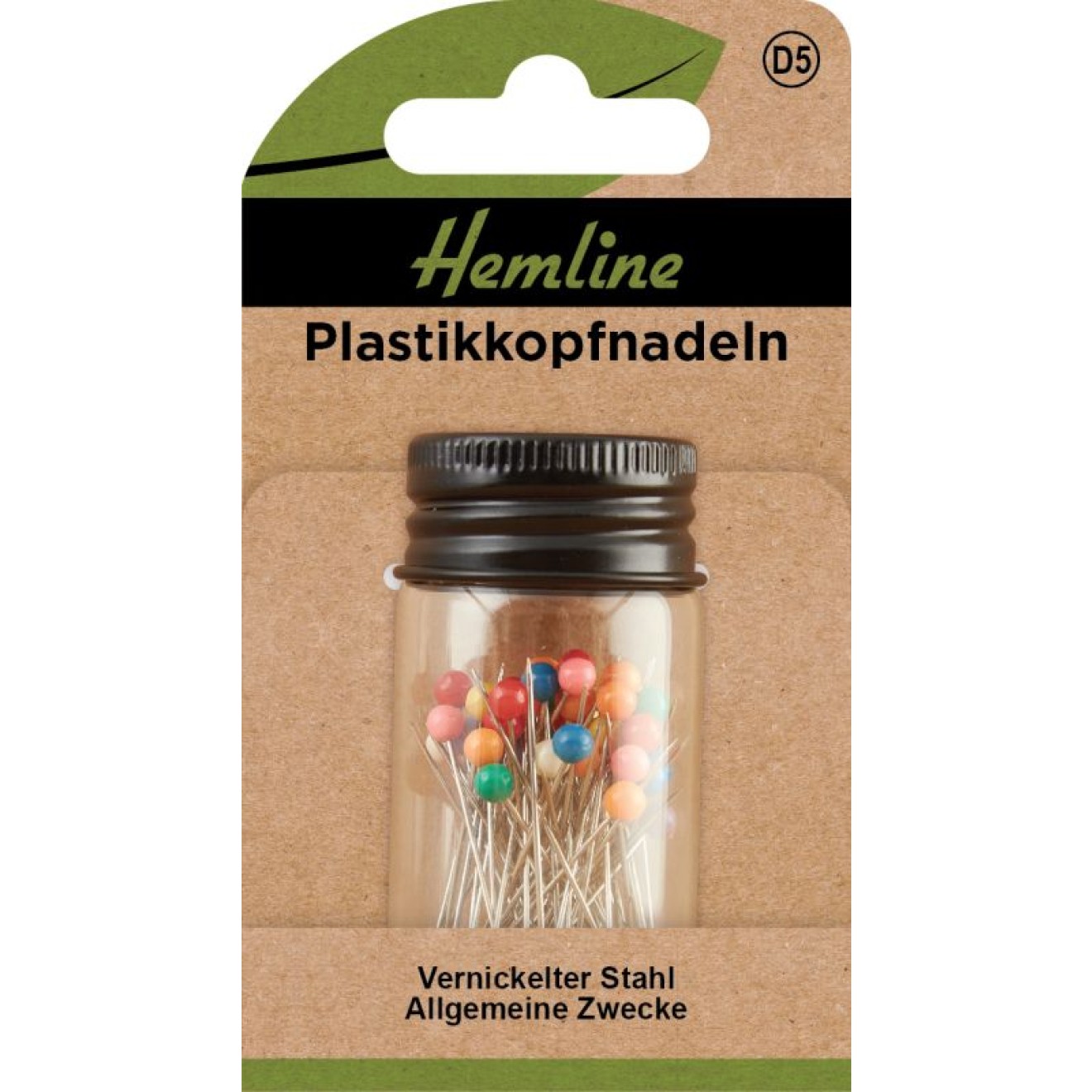 Plastikkopf-Stecknadeln 0,65 x 38 mm 75 St