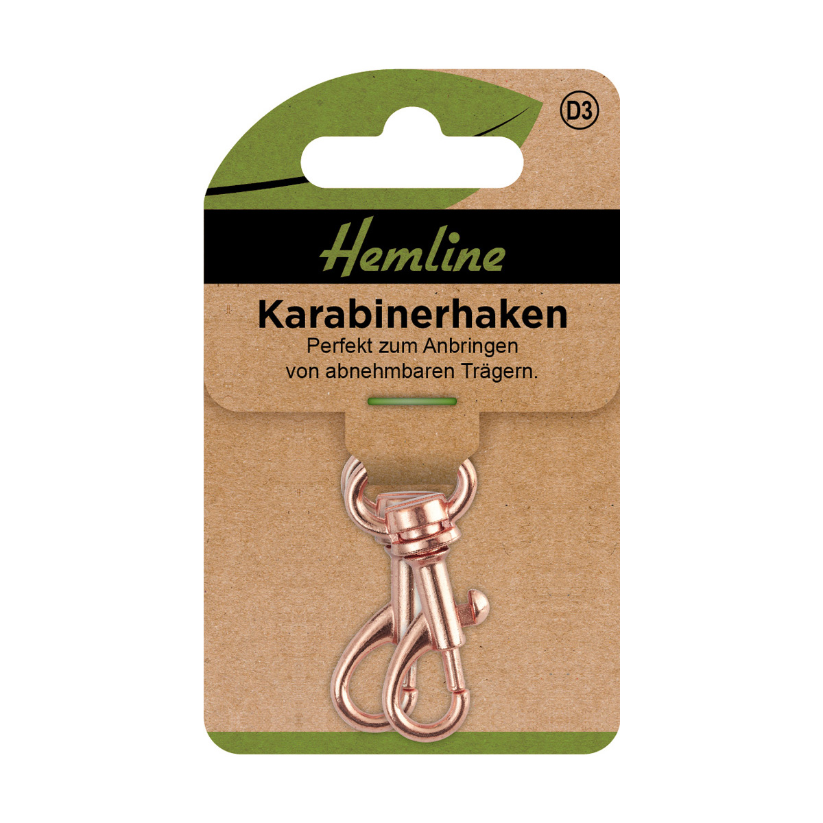 Karabinerhaken 13 mm rose  4 St