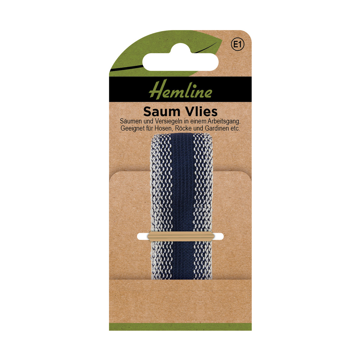 Saum-Vlies navy 2 m