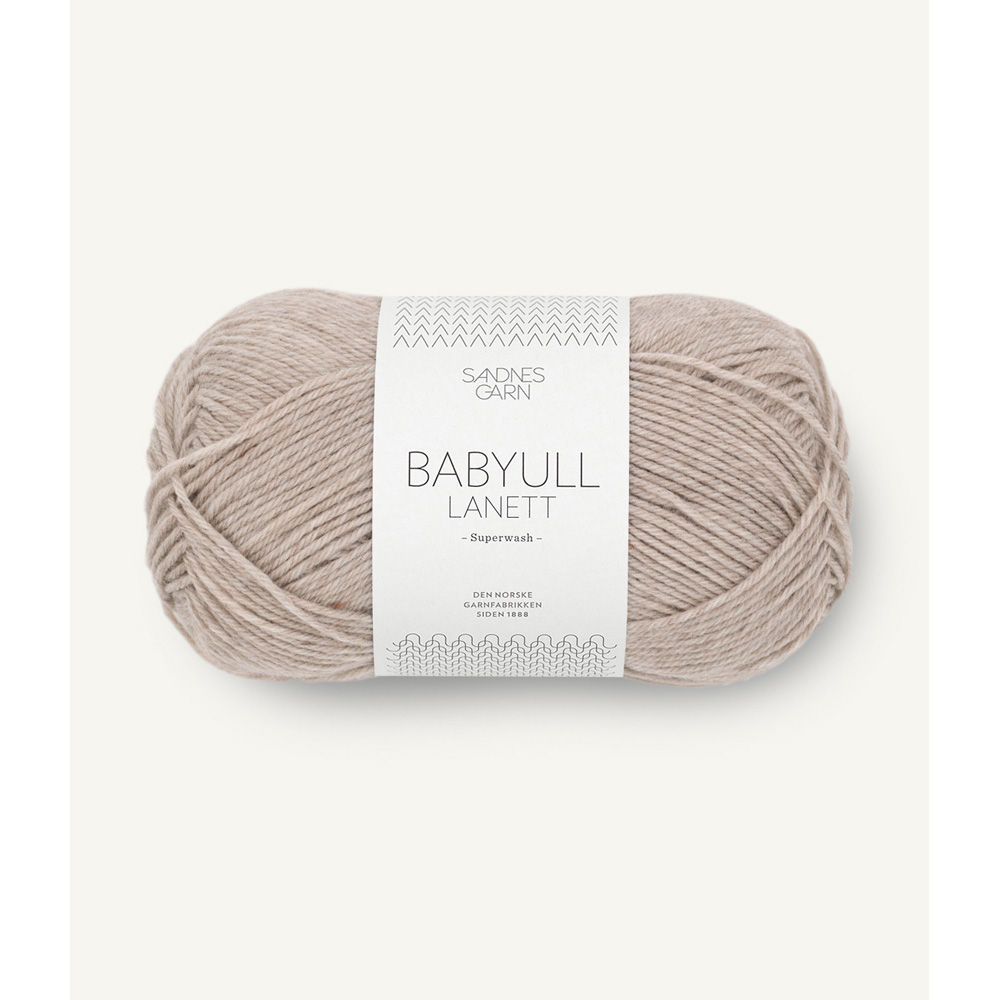Wolle Sandnes Garn beige mottled Babyull Lanett 175m 50g