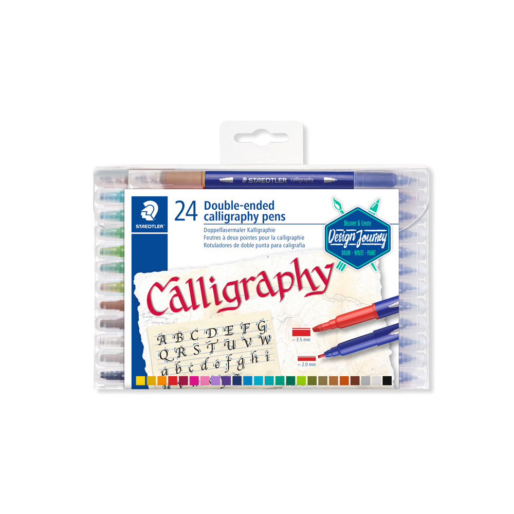 Fasermaler-Set Doppelspitze calligraph 24 St