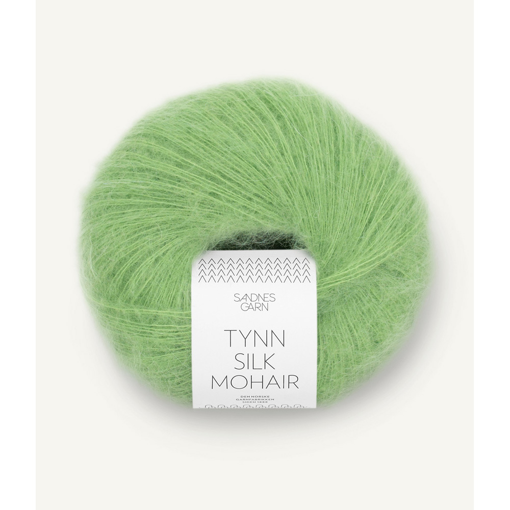 Wolle Sandnes Garn spring green Tynn Silk Mohair  212m 25g