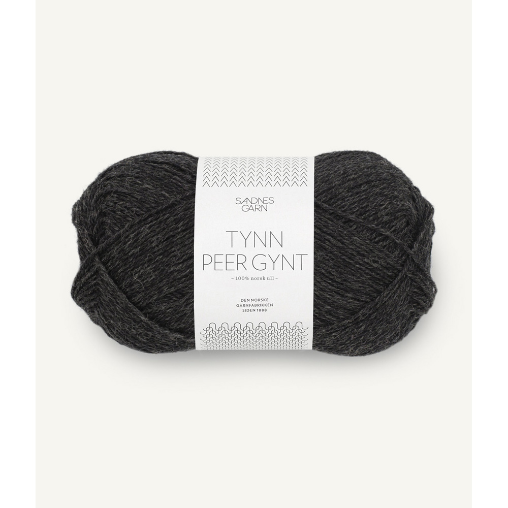 Wolle Sandnes Garn koksmelert Tynn Peer Gynt 205m 50g