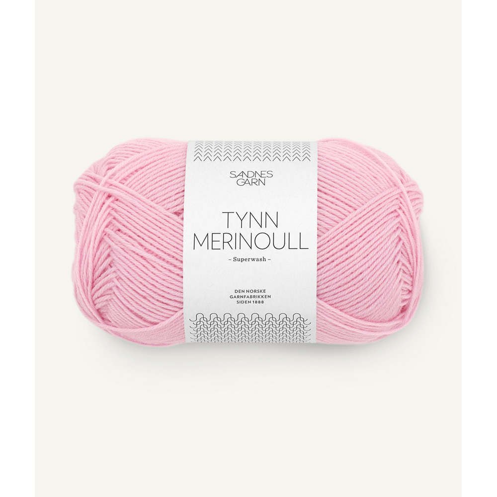 Wolle Sandnes Garn pink lilac Tynn Merinoull  175m 50g