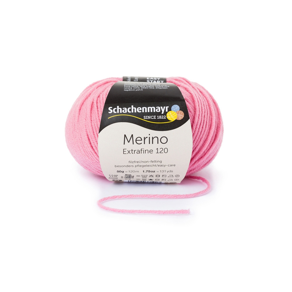 Wolle Schachenmayr teerose Merino Extrafine  120m 50g