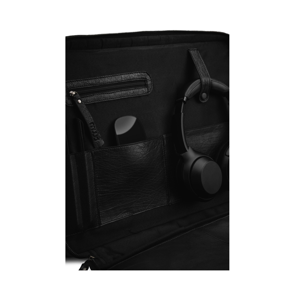 Lederhandtasche mit Henkel Drea Black