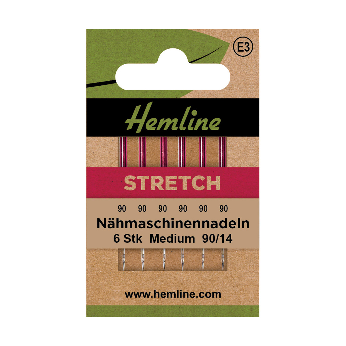 Nähmaschinennadeln Stretch Medium 90/14 6 Stück