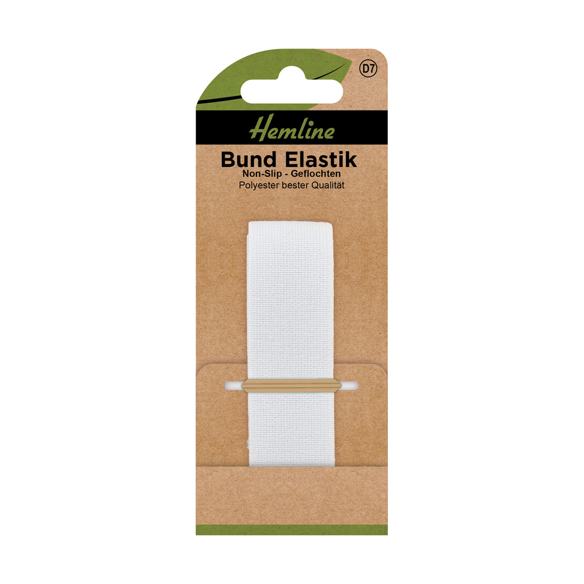 Bund Elastik Non-Slip 25 mm x 1 m weiß