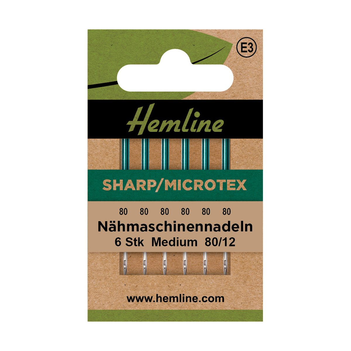 Nähmaschinennadeln Sharp/Microtex Medium 80/12