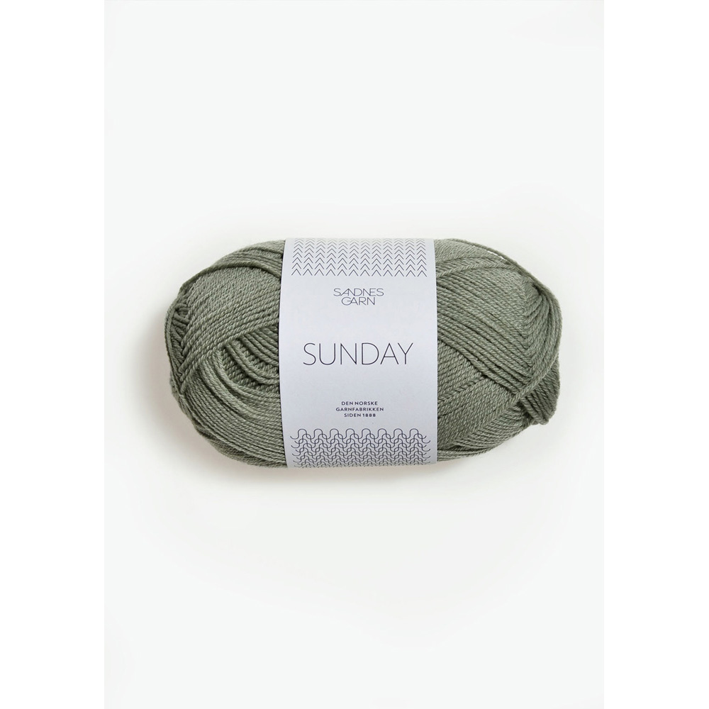 Wolle Sandnes Garn dusted light green Sunday 235m 50g
