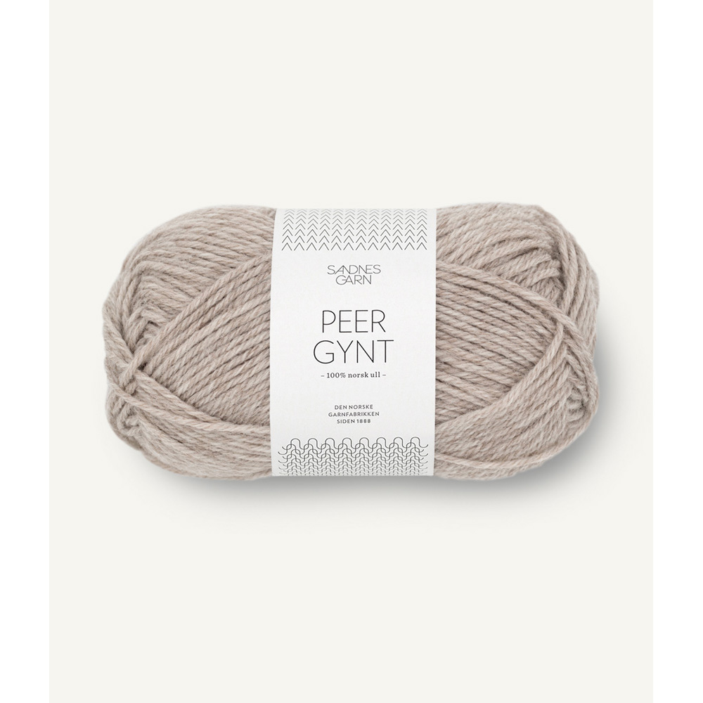 Wolle Sandnes Garn beige mottled Peer Gynt 91m 50g
