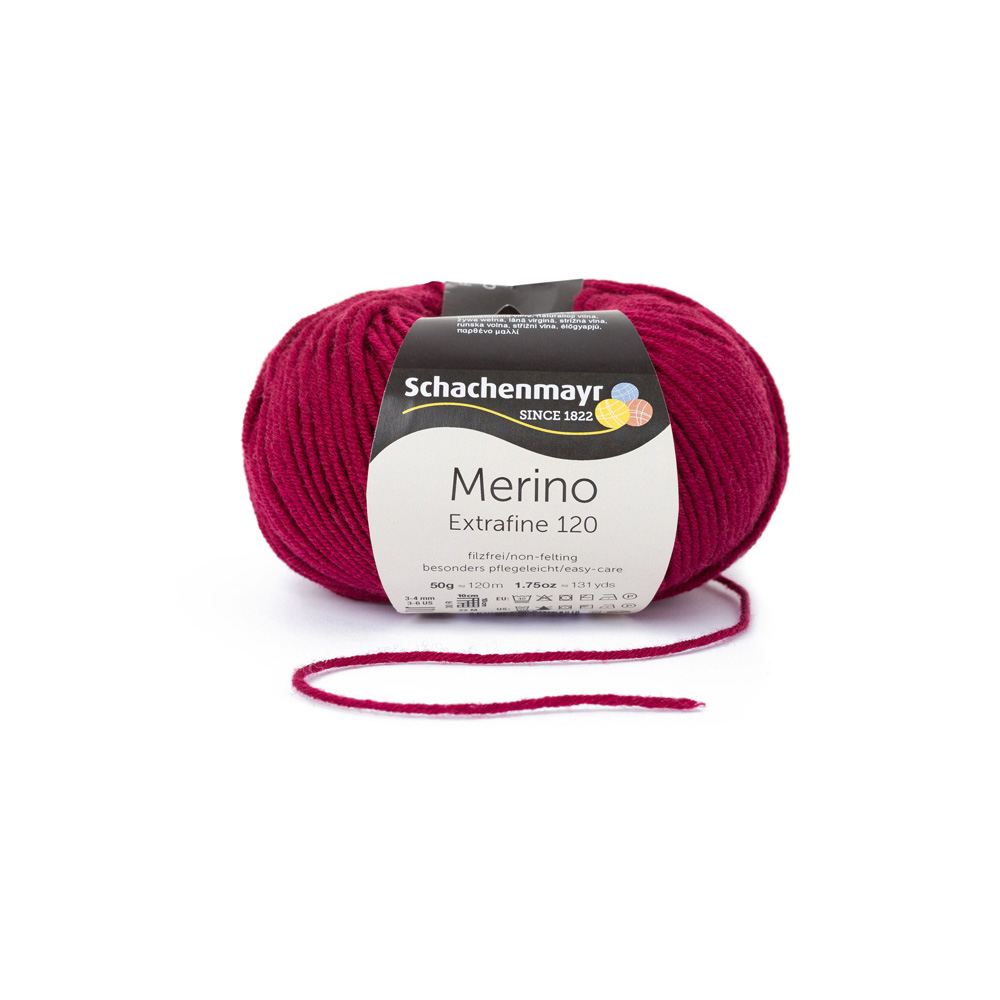 Wolle Schachenmayr weinrot Merino Extrafine  120m 50g