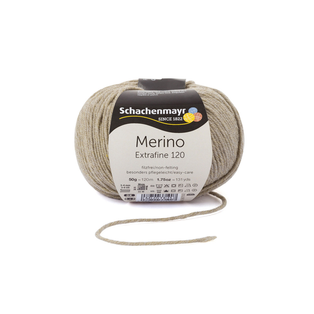 Wolle Schachenmayr beige meliert Merino Extrafine  120m 50g