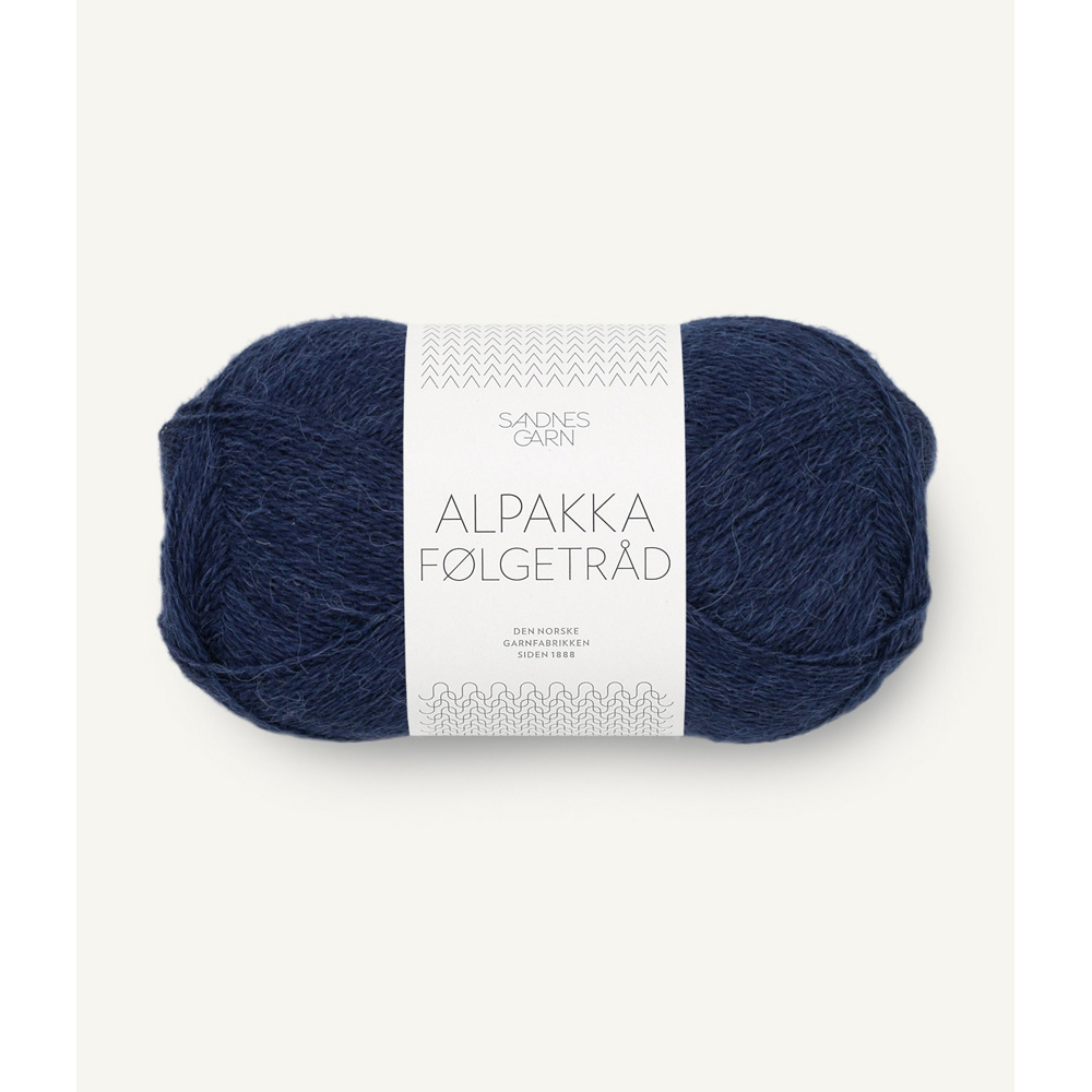 Wolle Sandnes Garn marinebla Alpakka Folgetrad 400m 50g