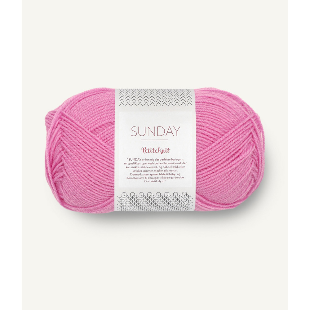 Wolle Sandnes Garn flamingo Sunday by PetiteKnit  235m 50g