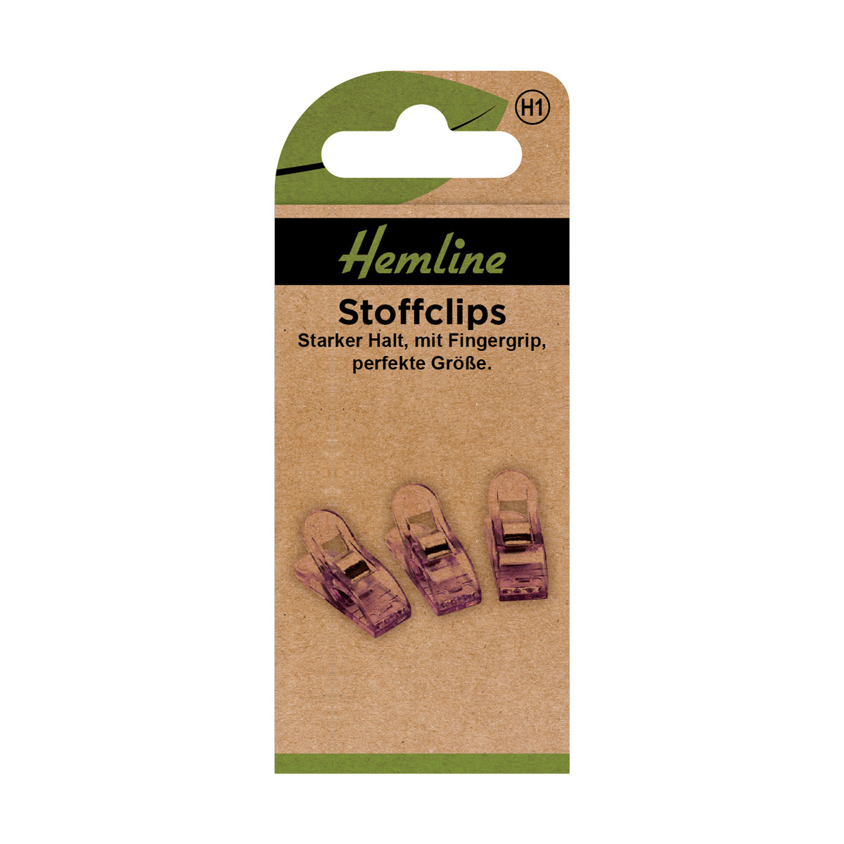 Stoffclips lila 20 St