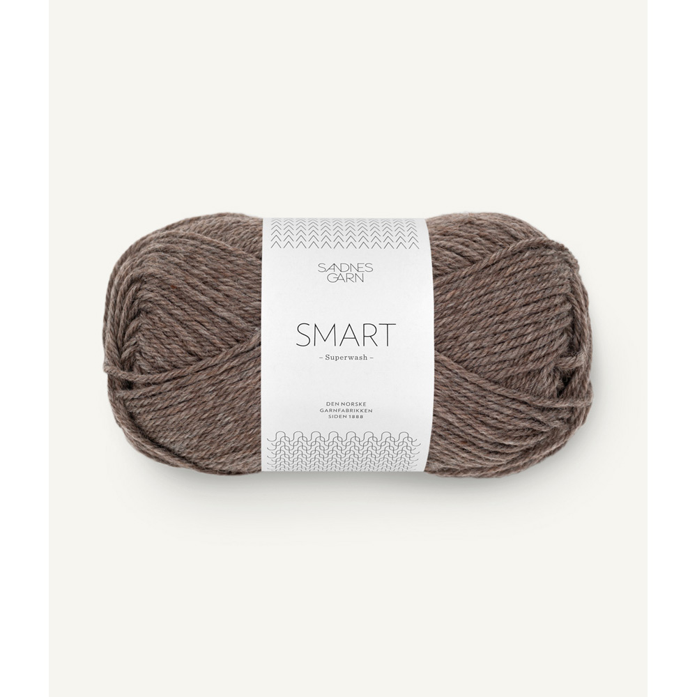 Wolle Sandnes Garn medium brown mottled Smart 100m 50g