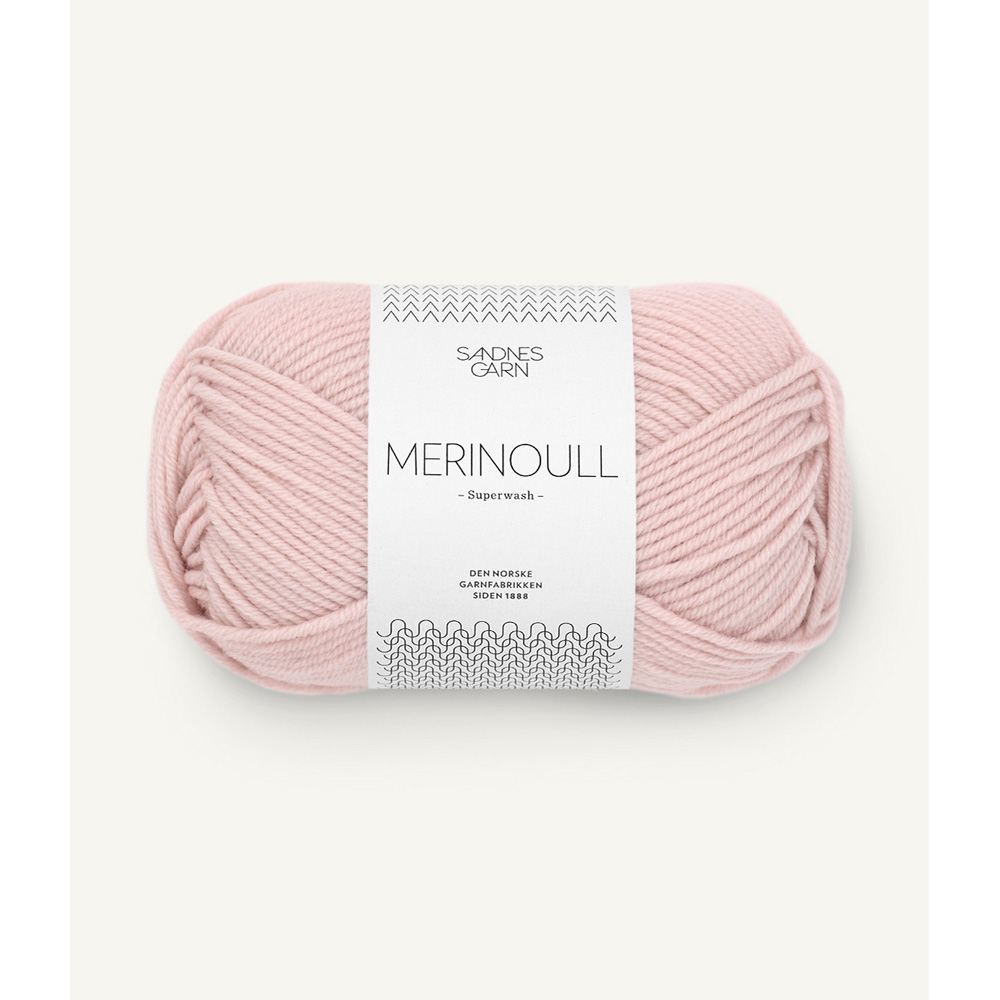 Wolle Sandnes Garn powder pink Merinoull 105m 50g