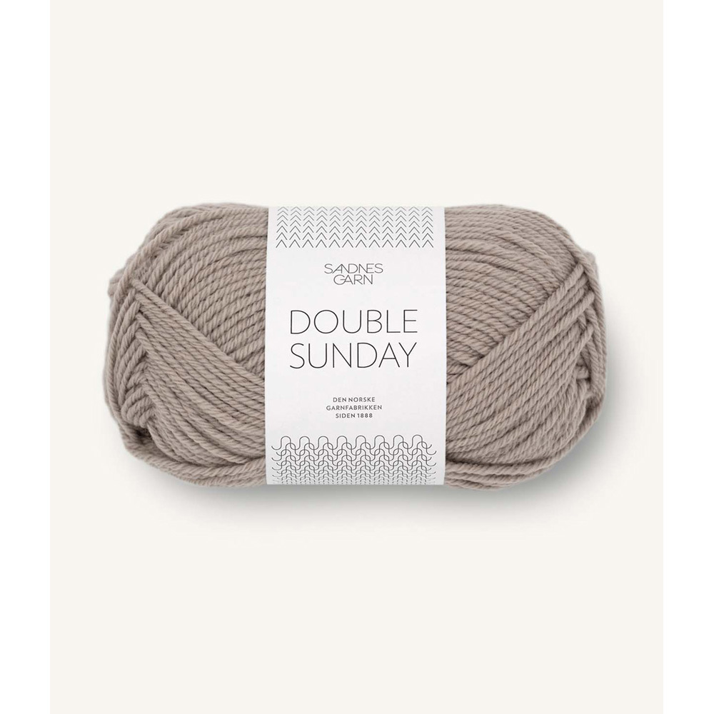 Wolle Sandnes Garn taupe Double Sunday  108m 50g
