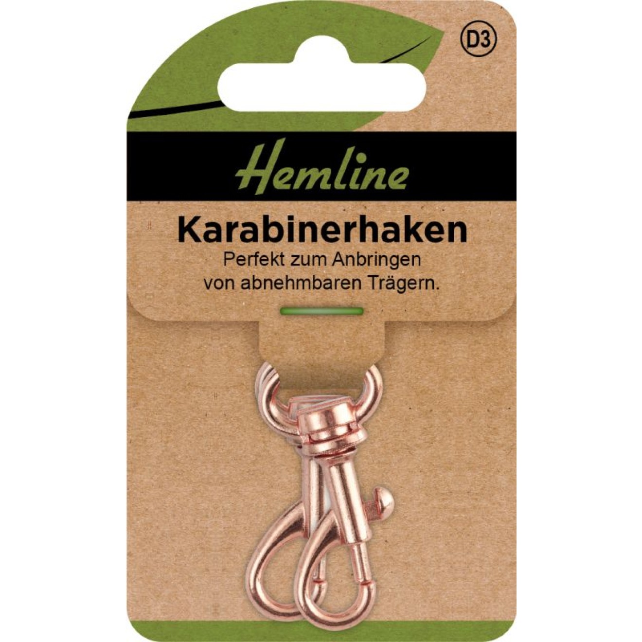 Karabinerhaken 13 mm rose  4 St