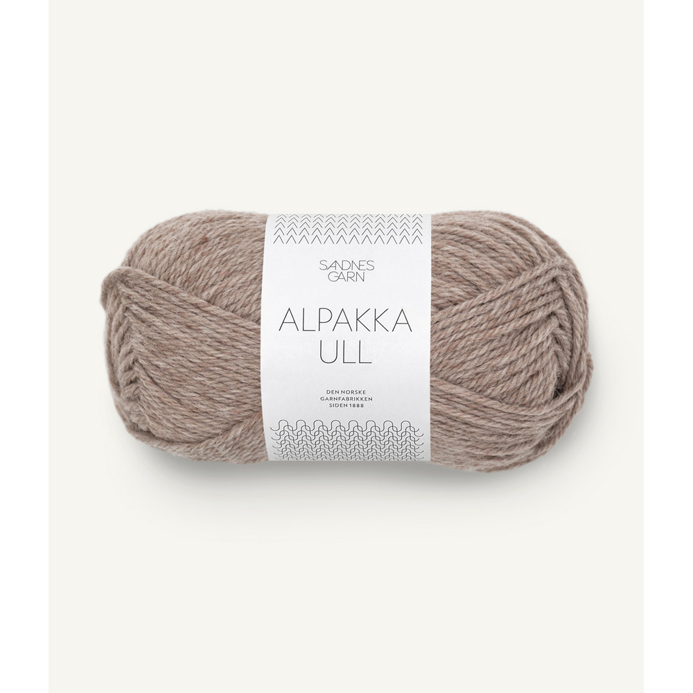 Wolle Sandnes Garn beige mottled Alpakka Ull 100m 50g