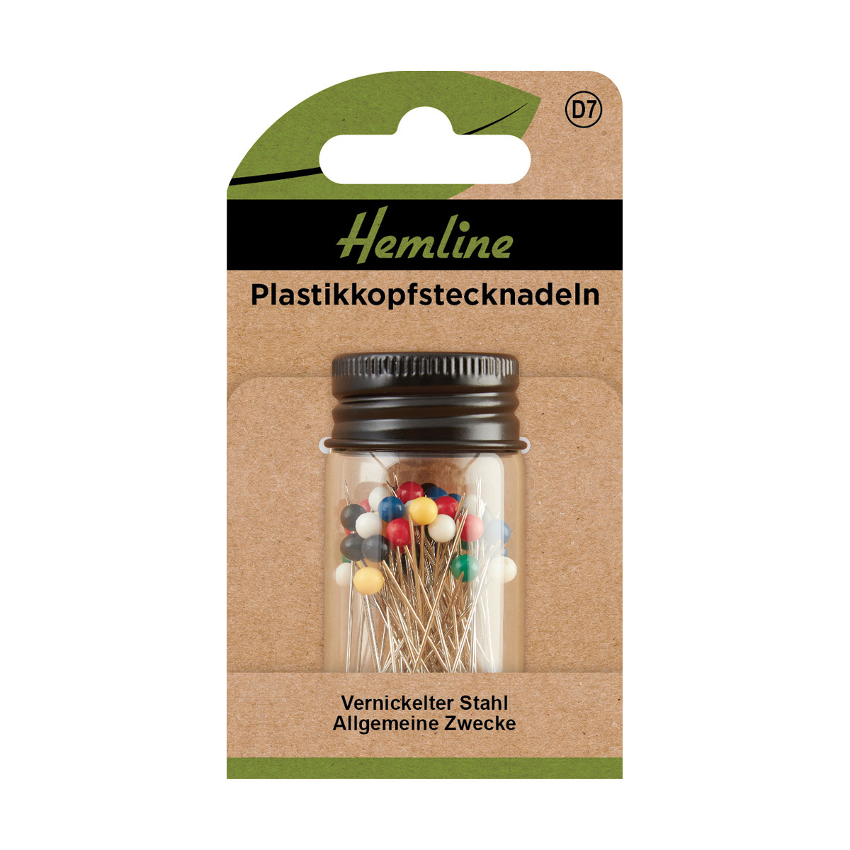 Plastikkopf-Stecknadeln 0,58x38 mm 75 St